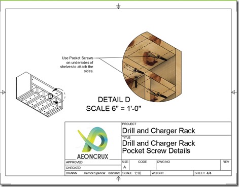 Pocket screw detail